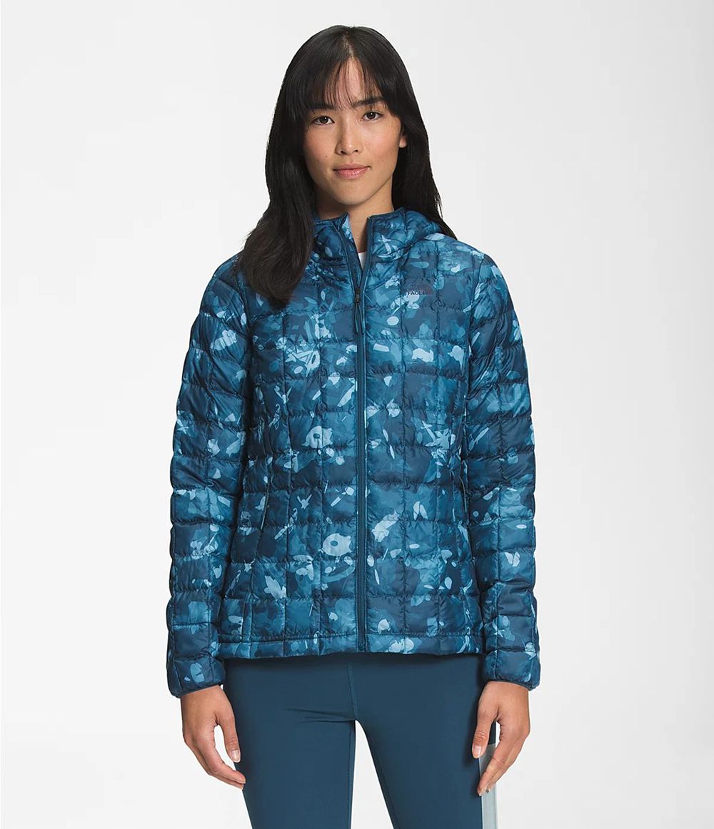 The North Face Printed Thermoball Eco Kapuzenpullover Damen - Blau CH-129TTFD